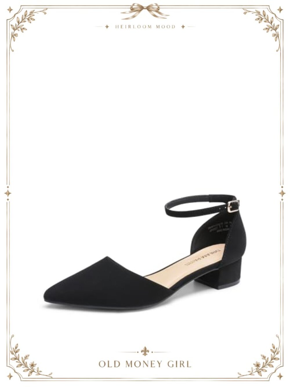 DREAM PAIRS Women's Closed Toe Low Block Heel Pumps